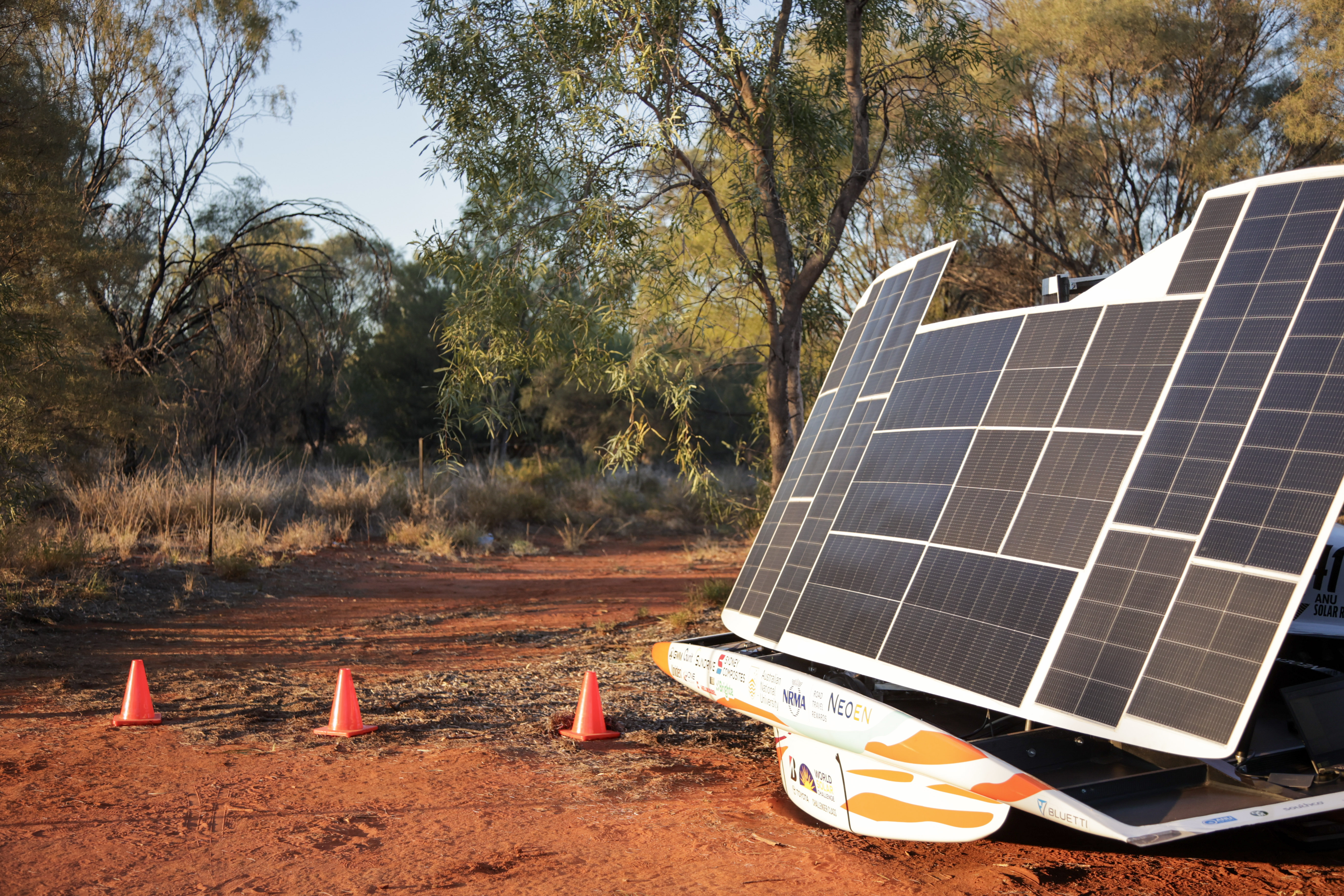 Array deployed for charging in the field